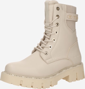 TOM TAILOR Schnürstiefelette in Beige: Vorderseite