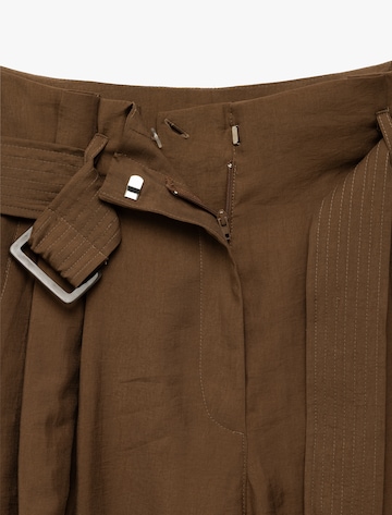 Koton Wide leg Bandplooibroek in Bruin