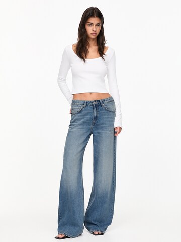 Wide Leg Jean Pull&Bear en bleu