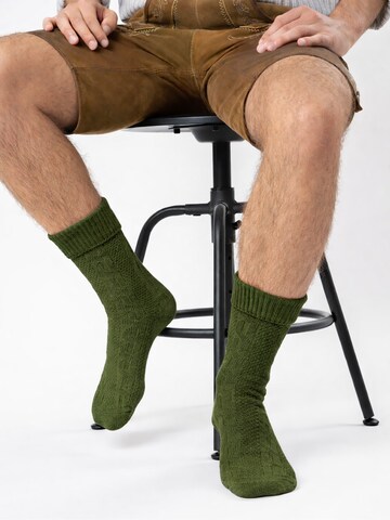 HerzSticht Traditional socks 'Enzian' in Green