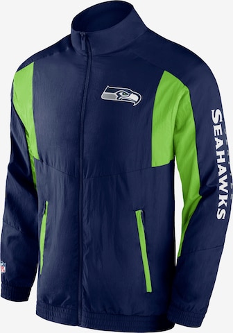 Fanatics Sportjacke 'Seattle Seahawks Woven Track NFL Jacket' in Blau: Vorderseite