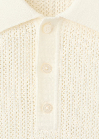 MANGO MAN Shirt 'Pointele' in White