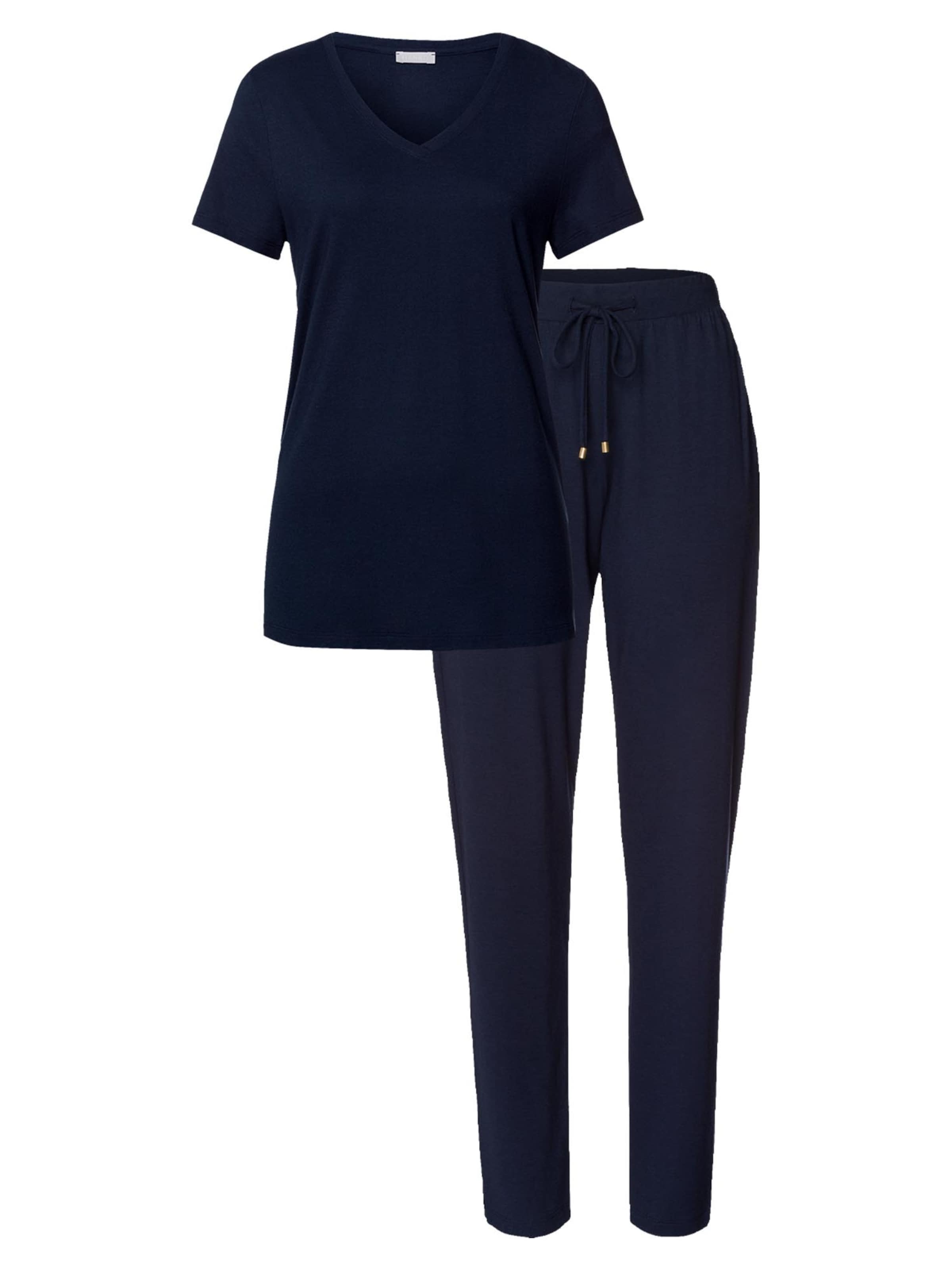 Hanro Pyjama 'Sleep & Lounge'‌‌‌‌‌‌‌ in Blau: Vorderseite
