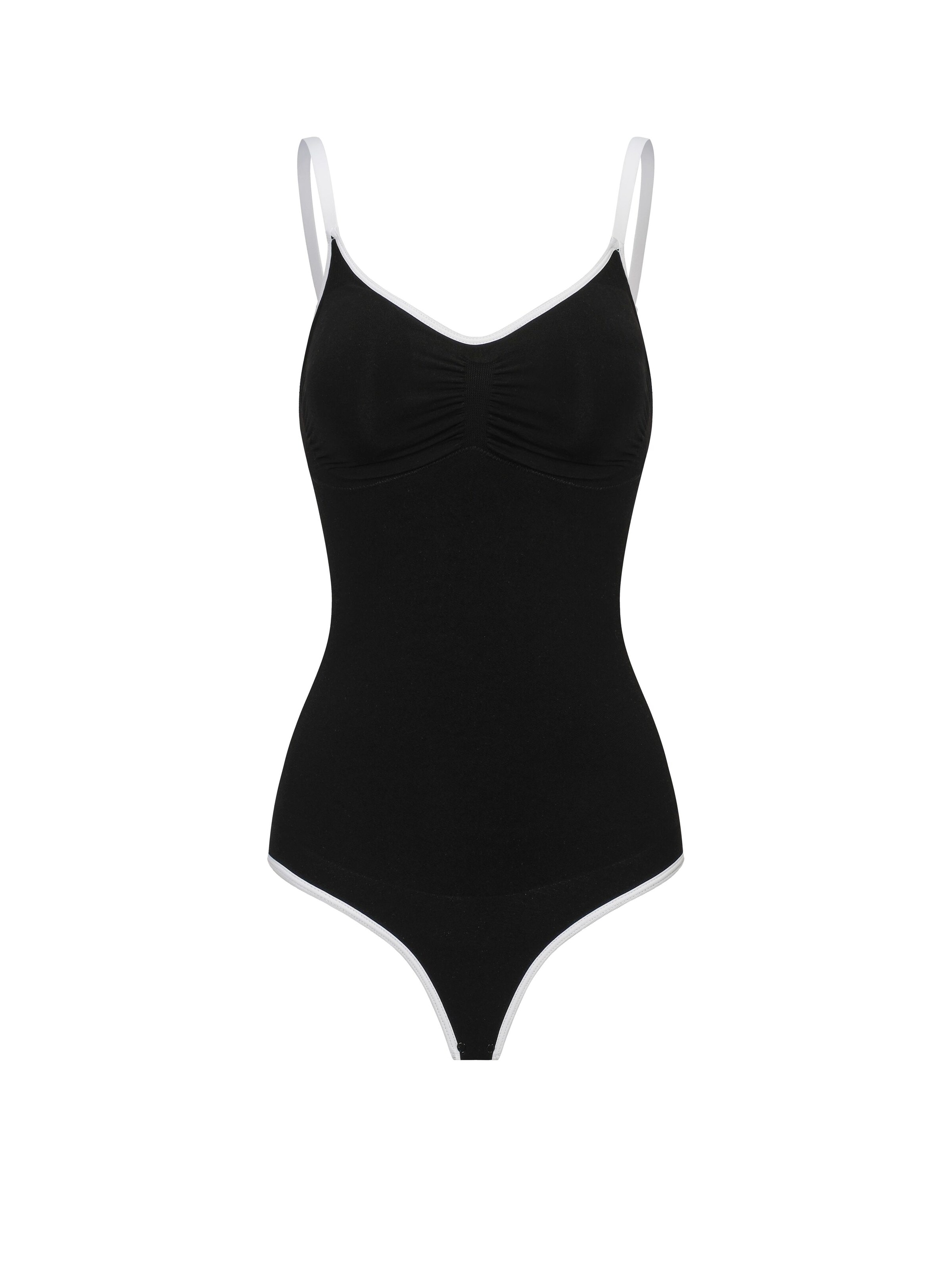 cfab (formerly creamy fabrics) Shaping bodysuit in Black: front