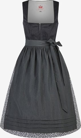 SPIETH & WENSKY Dirnd 'Katta' in Midilänge in Schwarz: Vorderseite