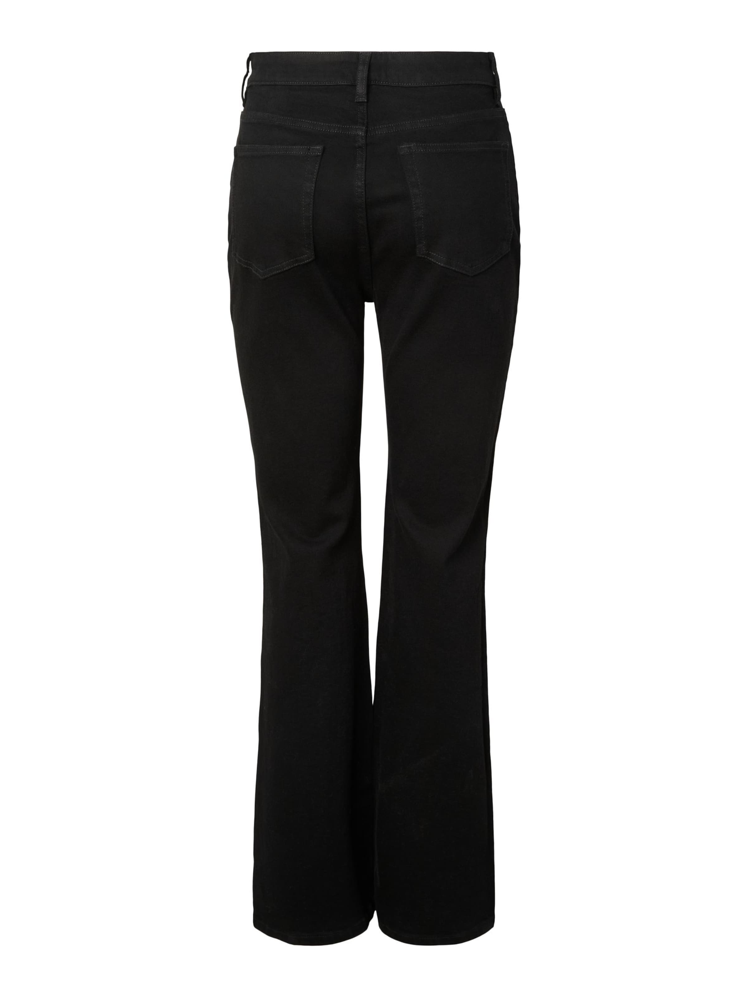 PIECES Bootcut Jeans 'ZOE' in Schwarz