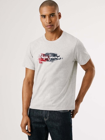 T-Shirt Pepe Jeans en gris : devant