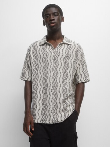 Pull-over Pull&Bear en blanc : devant