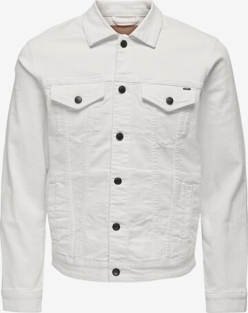 Only & Sons Between-Season Jacket 'Coin Life' in White: front