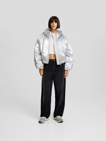 Veste mi-saison Bershka en argent