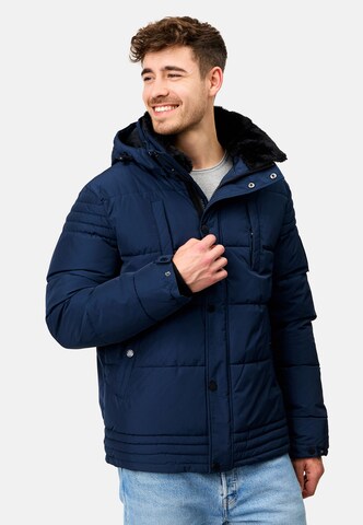 INDICODE JEANS Winterjas 'Blaise' in Blauw