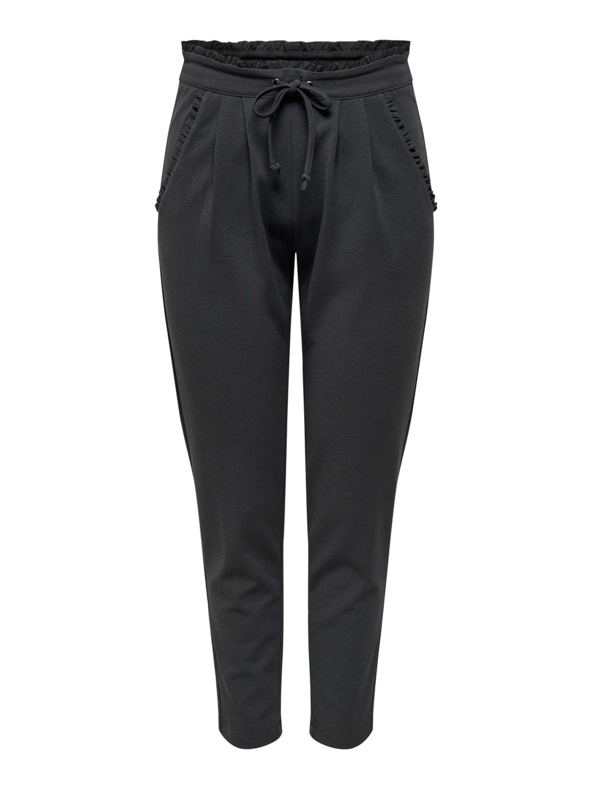 JDY Regular Pleat-front trousers 'JDYCATIA' in Black: front