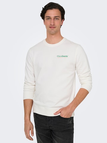 Only & Sons - Sudadera 'ONSTEN' en blanco