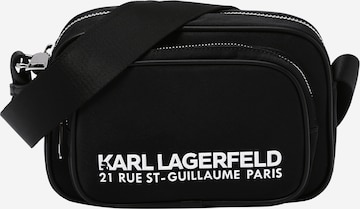 Karl Lagerfeld - Bolso de hombro en negro: frente