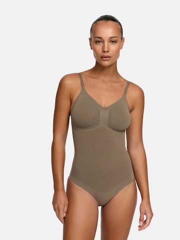 creamy Shaping Bodysuit 'Bodysuit Sculpting Shapewear mit Slip' in Grey