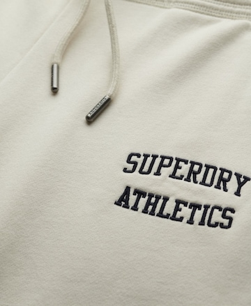 Superdry Loosefit Broek 'Athletic Essentials' in Wit