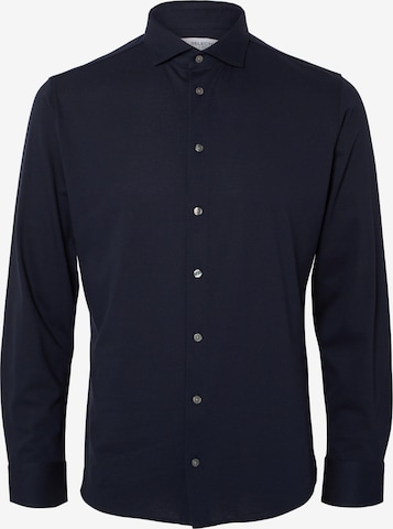 SELECTED HOMME Button Up Shirt 'Bond' in Blue: front