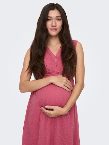 Only Maternity Jurk in Roze