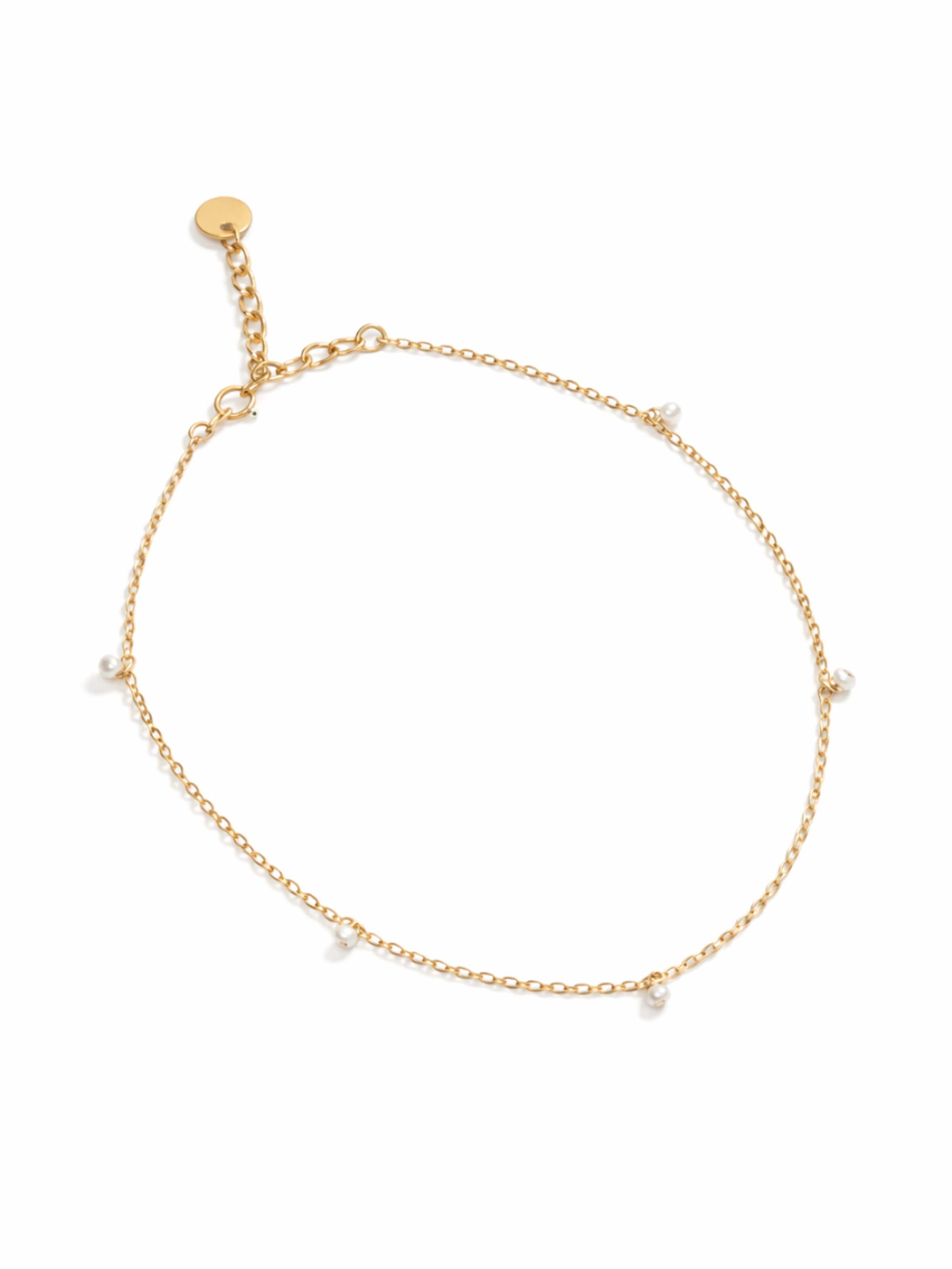 LA MAISON GISEL B. Armbånd 'Cheville Diana' i 23 cm i gylden gul, Produktvisning