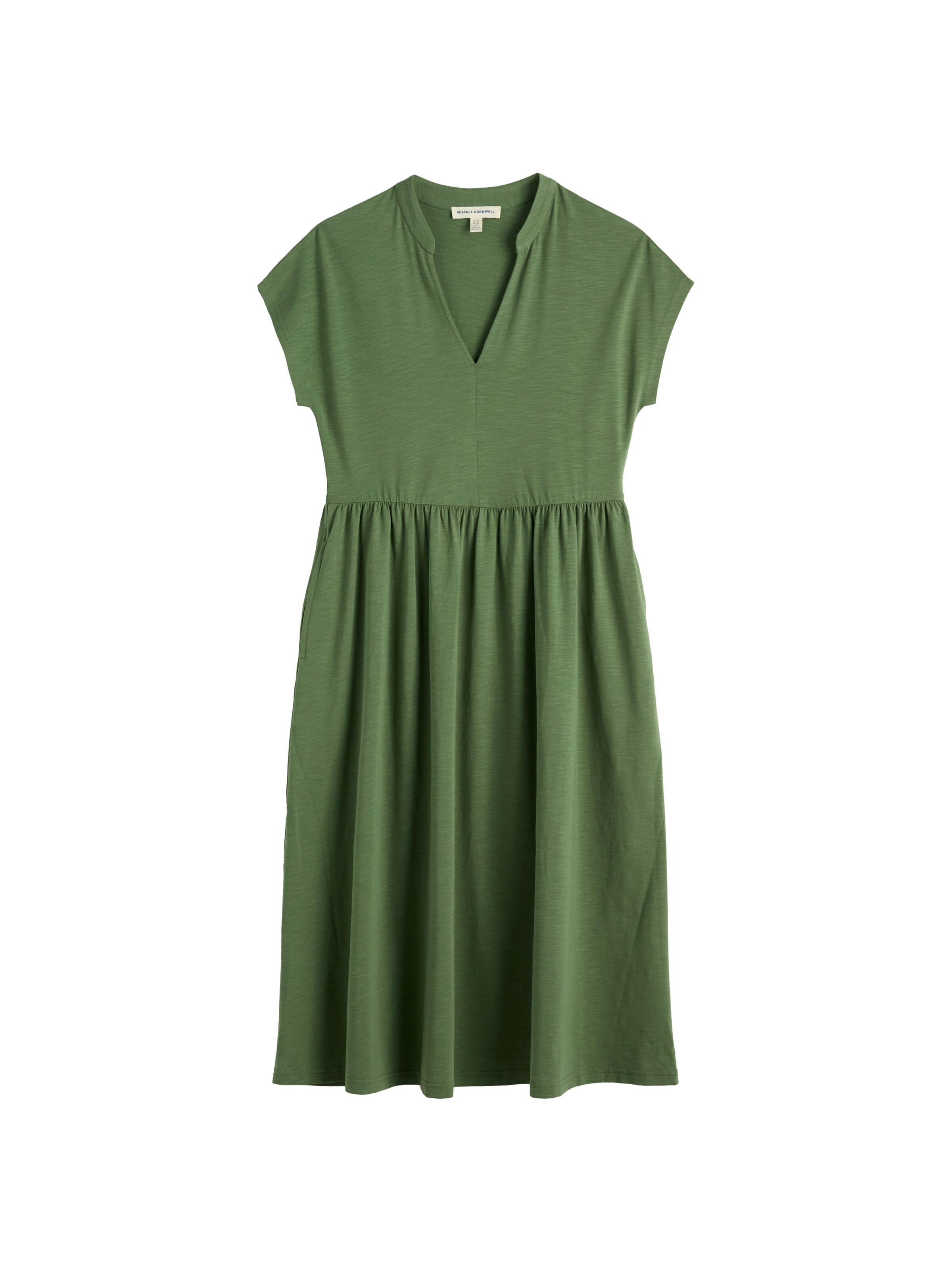 Seasalt Cornwall - Vestido de verão 'Zinnia' em verde: frente