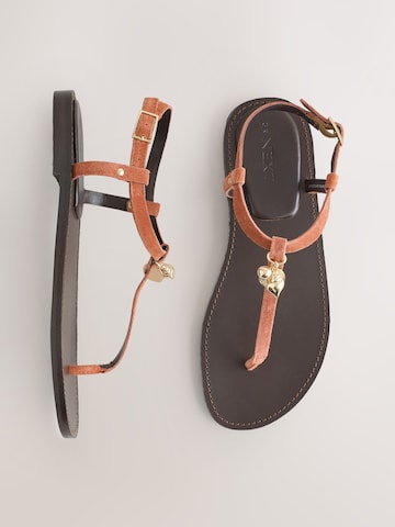 Next T-Bar Sandals in Orange