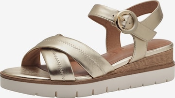 TAMARIS Sandals in Gold: front
