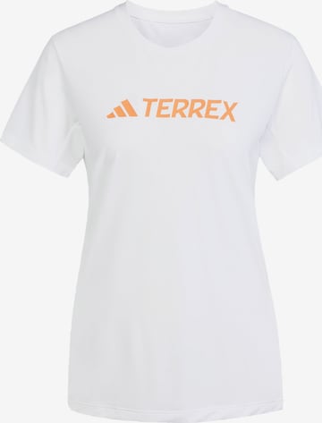 ADIDAS TERREX Functioneel shirt 'Multi Climacool Logo Tech' in Wit: voorkant