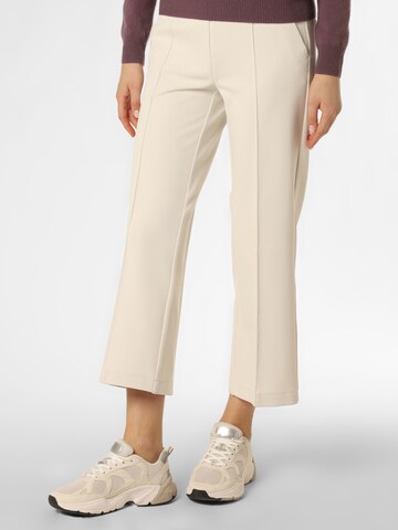 Cambio Regular Pleat-Front Pants 'Cameron' in White: front