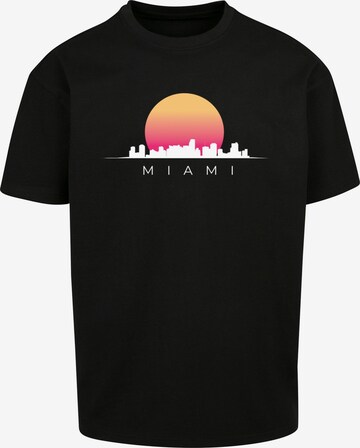 Merchcode T-Shirt 'Miami X' in Schwarz: predná strana