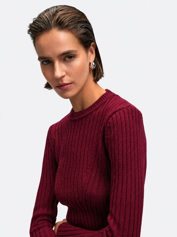 Robes en maille 'Strickkleider' Ethiquet en rouge