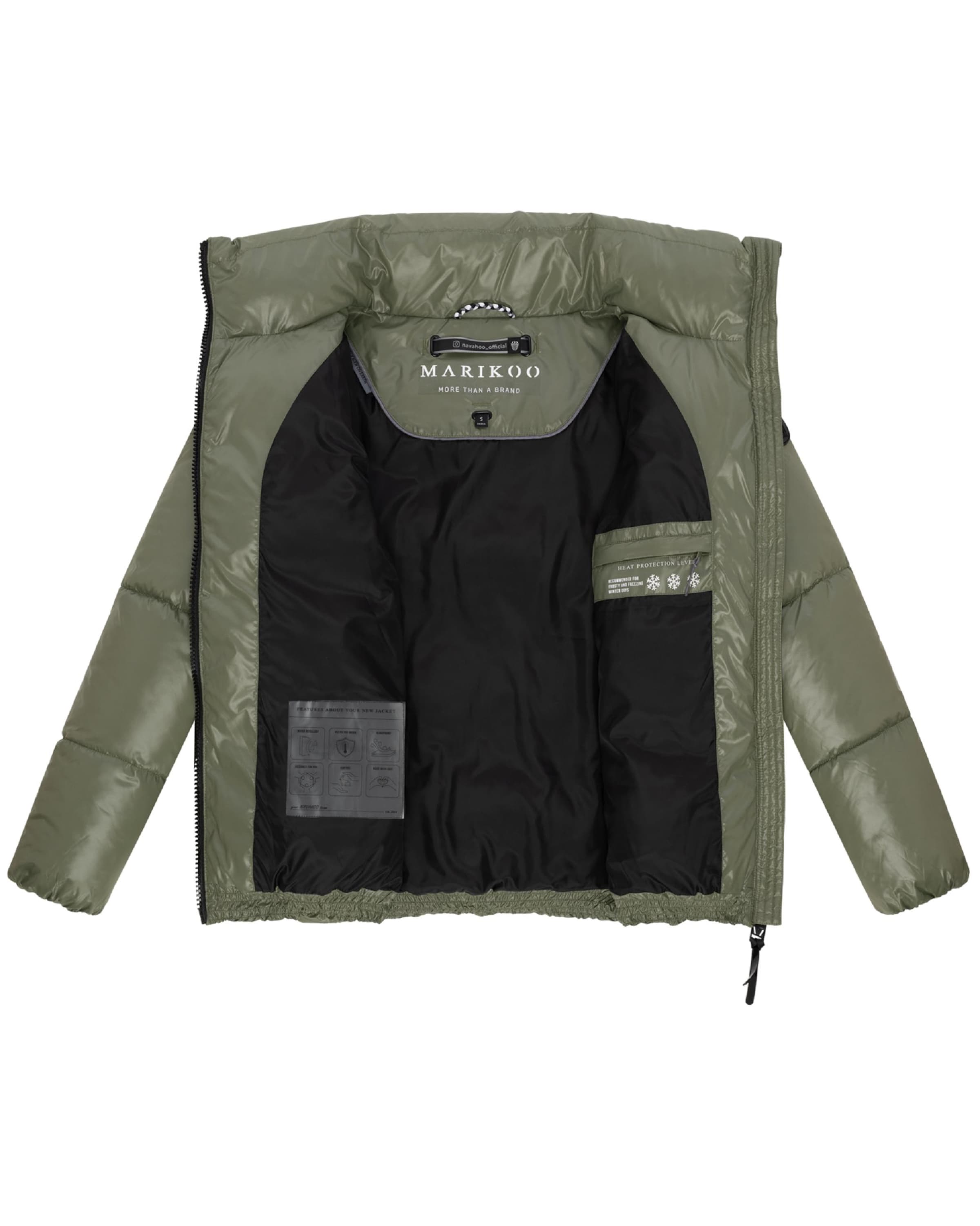 MARIKOO Зимняя куртка 'Hazalee 16' в Зеленый