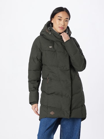 Ragwear Winter Coat 'Pavla' in Green: front