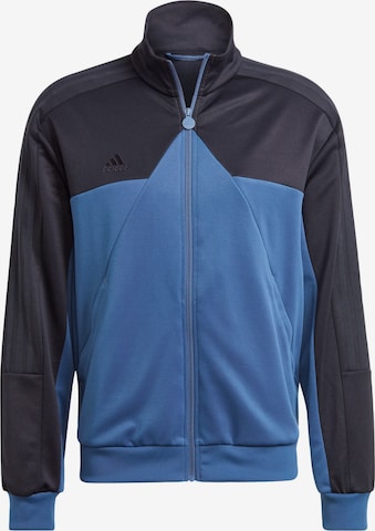 ADIDAS SPORTSWEAR - Casaco de treino em moletão 'Tiro' em azul: frente