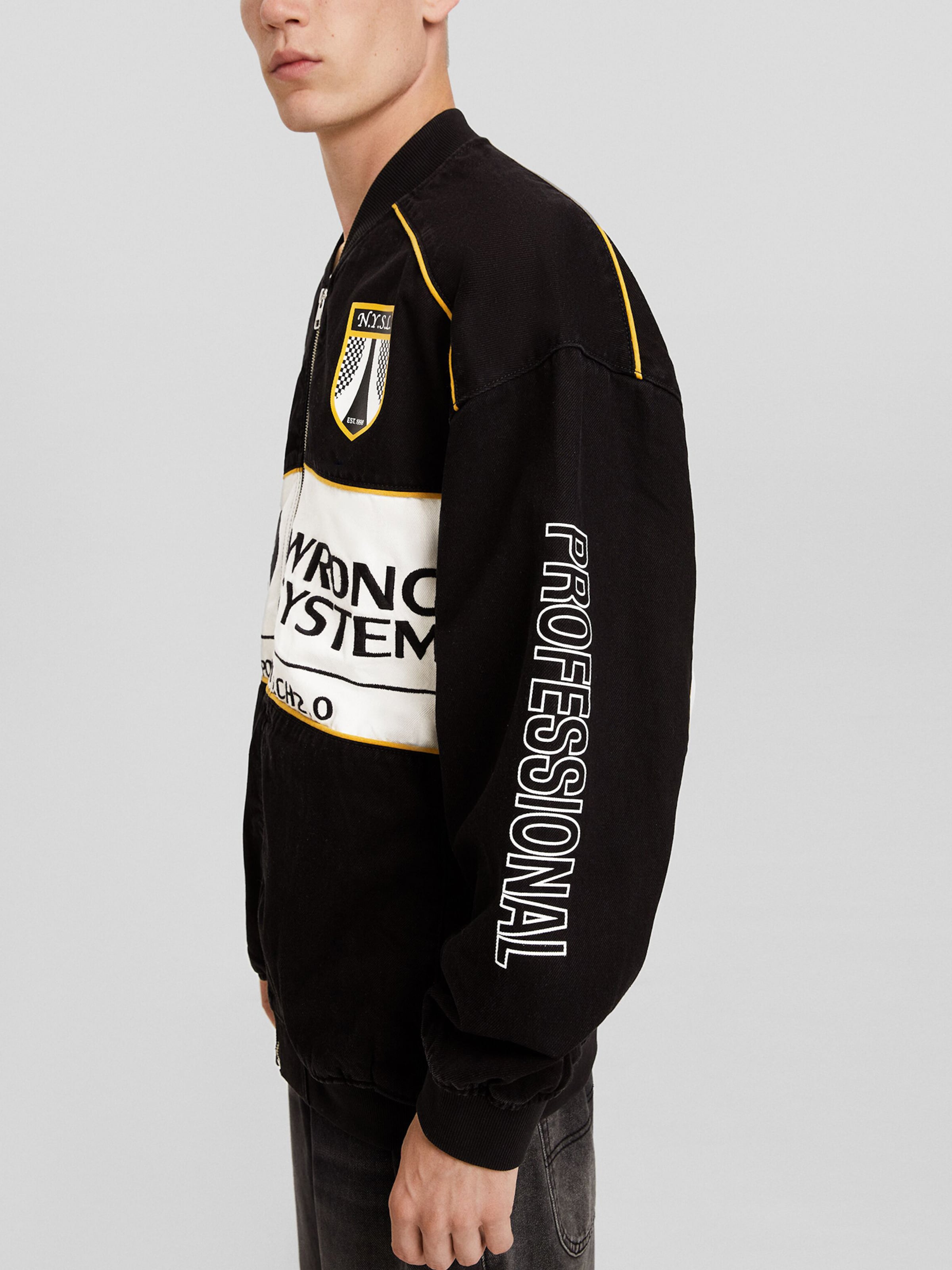 Veste mi saison Bershka en Noir ABOUT YOU