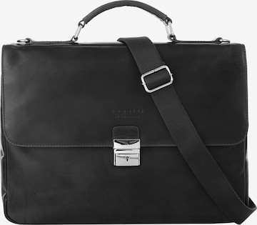 bugatti Briefcase 'ROMANO' in Black: front