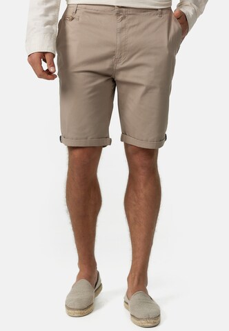 INDICODE JEANS Regular Shorts 'Creel' in Braun: Vorderseite