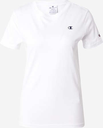 Champion Authentic Athletic Apparel Тениска в бяло: отпред