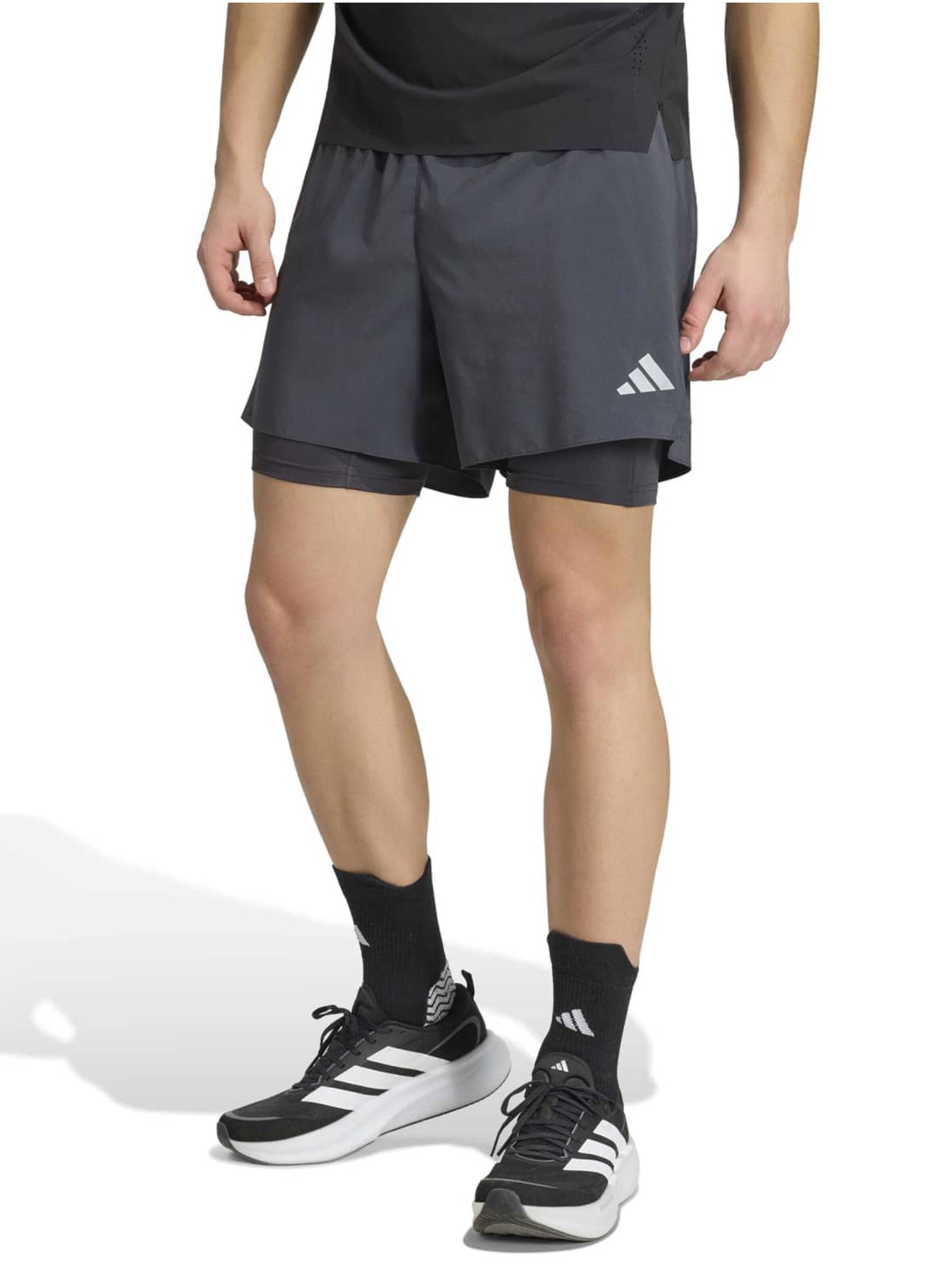 ADIDAS PERFORMANCE Regular Sportbroek 'Ess' in Zwart: voorkant
