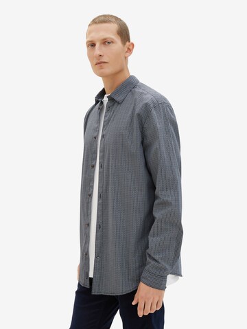 Coupe regular Chemise TOM TAILOR en bleu