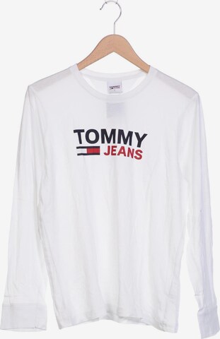 Tommy Jeans Langarmshirt S in Weiß: predná strana