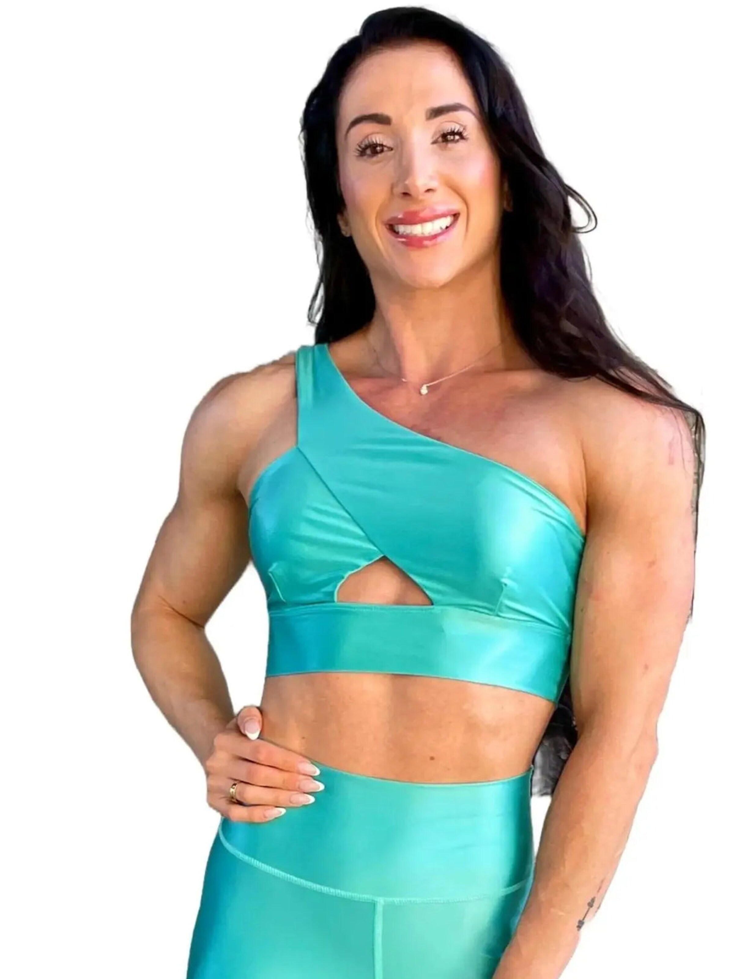 Top sportivo 'Carmela Pearl' di LUXFEEL in blu: frontale