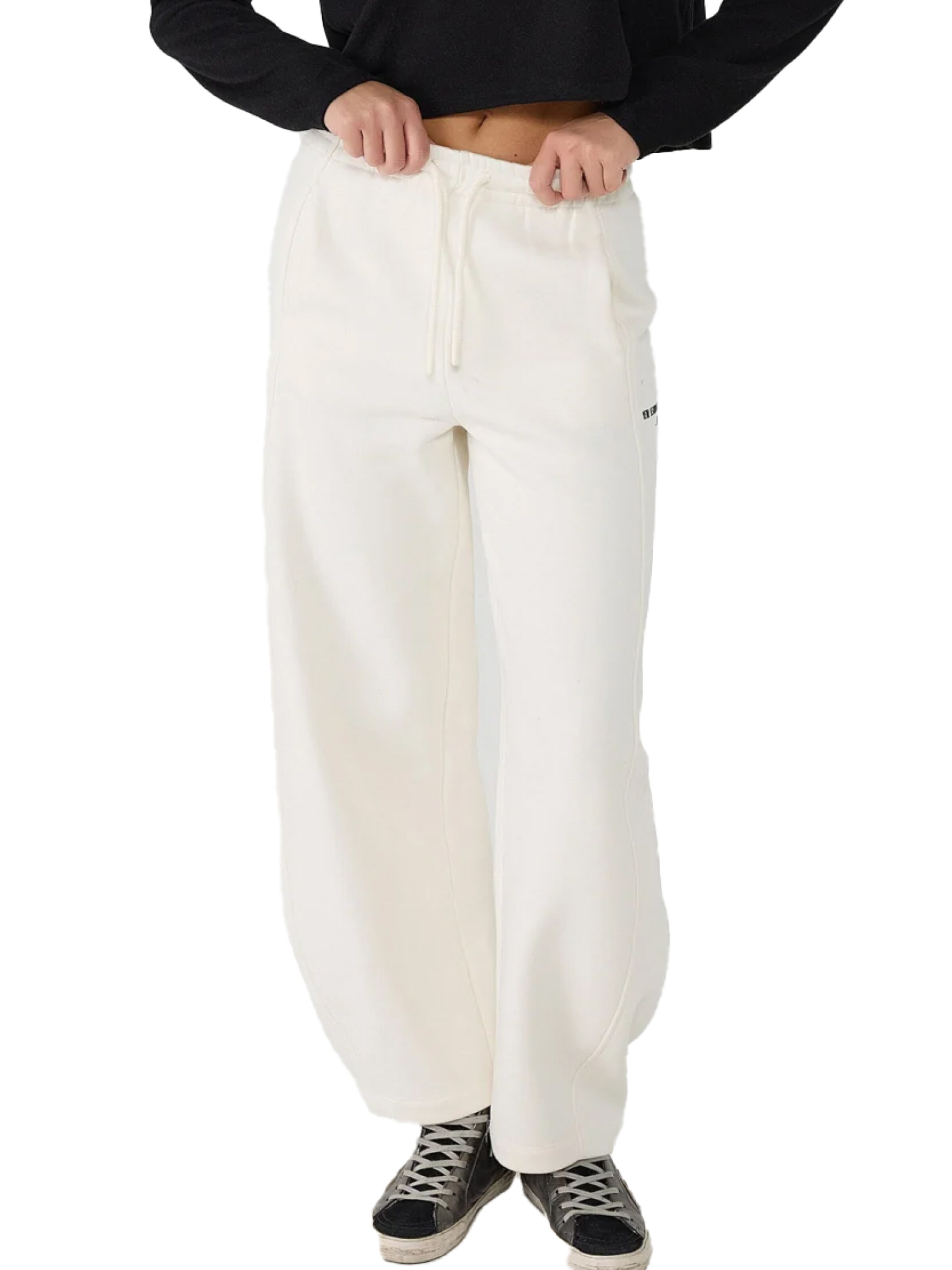 No Matter What Loosefit Broek in Wit: voorkant