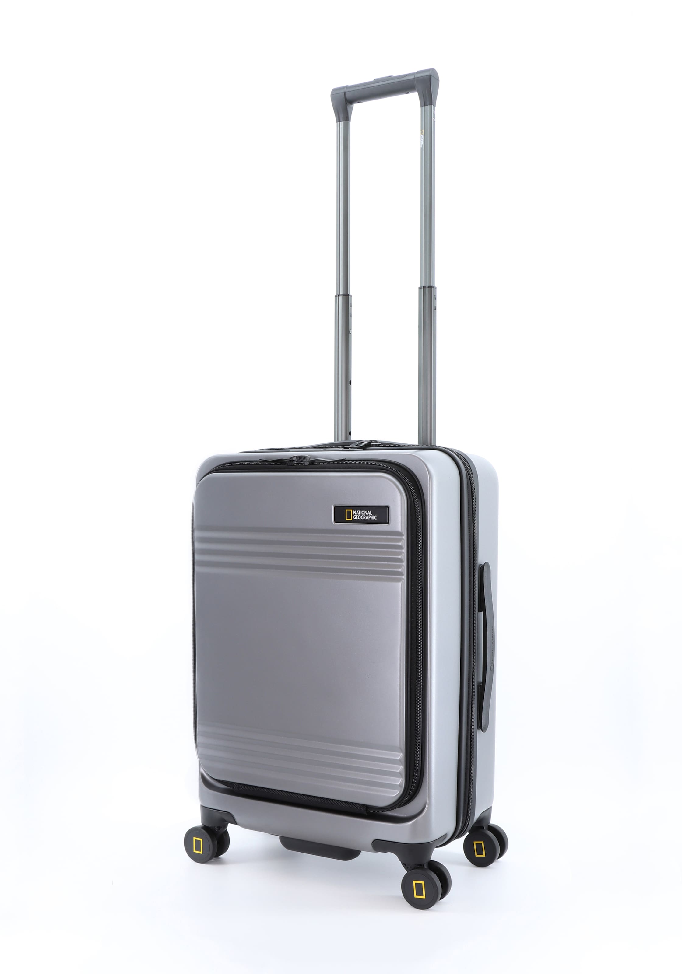 National Geographic Suitcase 'Lodge' in Silver: front