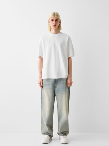 Sweat-shirt Bershka en blanc