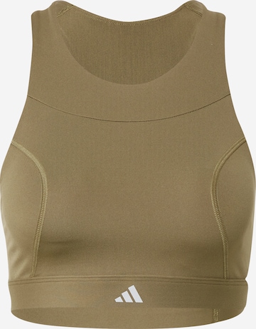 ADIDAS PERFORMANCE Sports Bra in Green: front