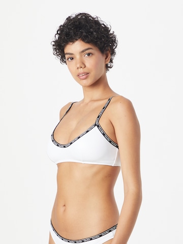 Calvin Klein Swimwear Bralette Bikini Top in White: front