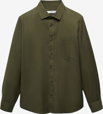 Coupe regular Chemise 'PRATI' MANGO MAN en vert : devant