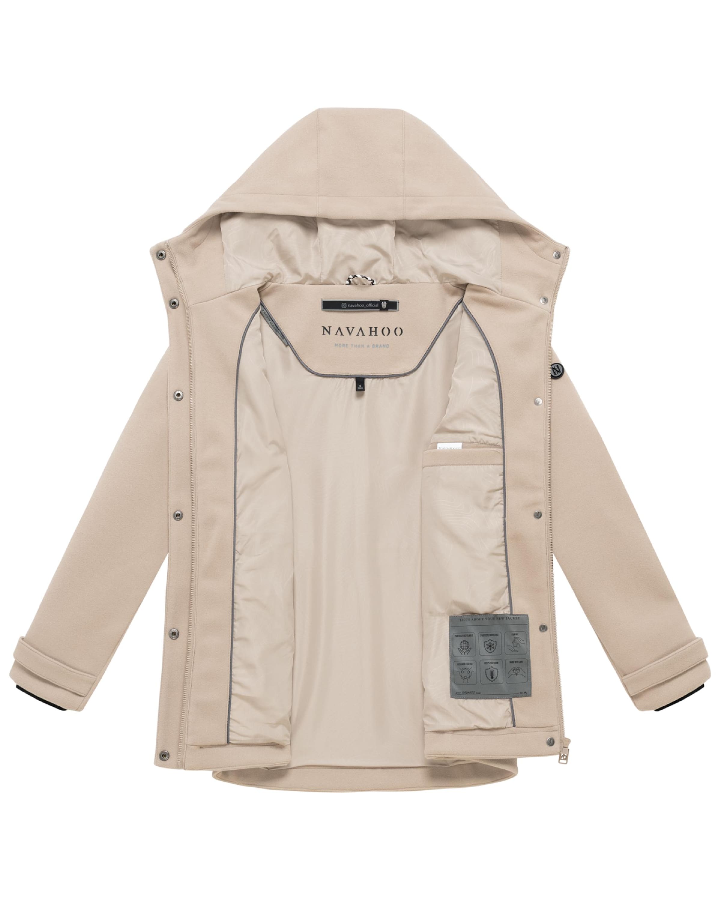 NAVAHOO Mantel 'Lächelstern 14' in Beige