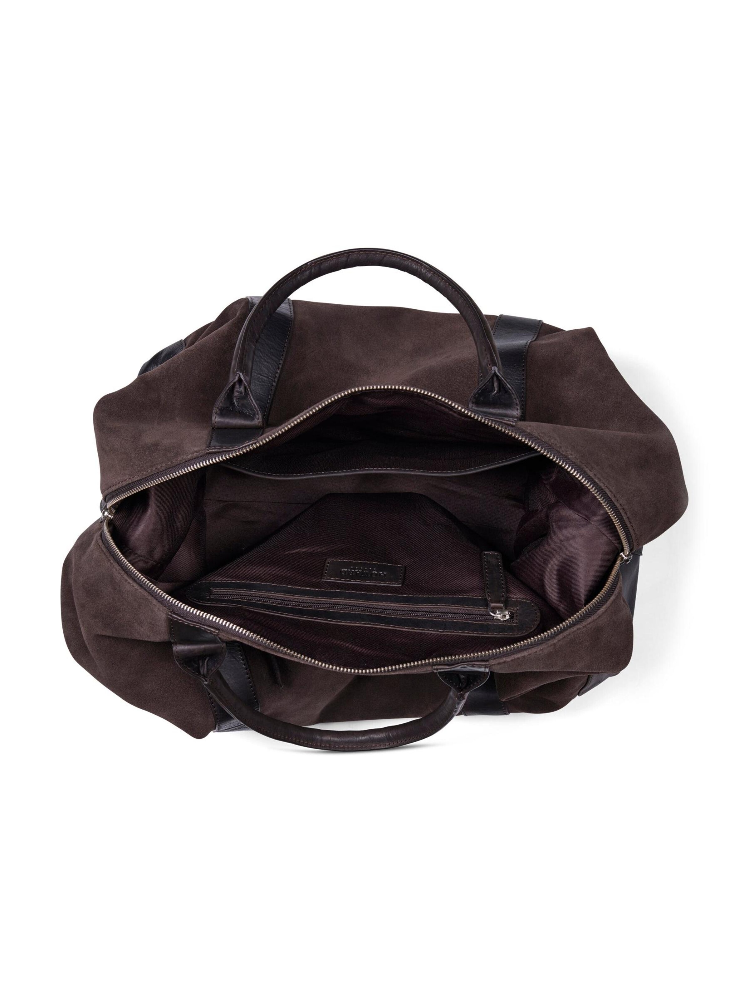 Sac week-end 'Weekend Bag Steven Suede Chocolate Brown' Howard London en marron
