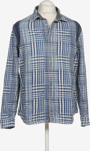 7 for all mankind Button Up Shirt in L in Blue: front